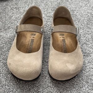 Birkenstock Taupe Suede Mantova Shoes